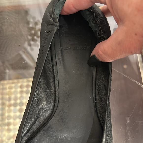 Tory Burch Minnie Travel Perfect Black & Gold Ballet Flats - Picture 8 of 16